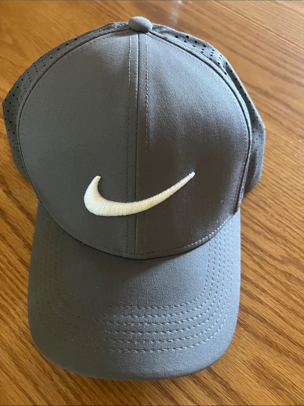 Nike Gray Hat with White Swoosh